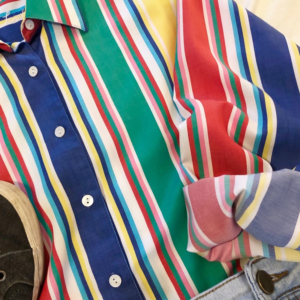 Striped Foxcroft wrinkle free button down